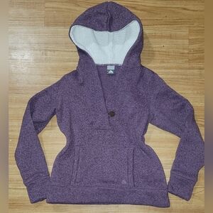 Nike ACG Sherpa Hooded V-neck Pullover Sweatshirt Purple Size L